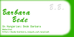 barbara bede business card